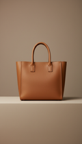 Structured full-grain leather tote