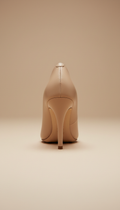 Refined beige leather heel